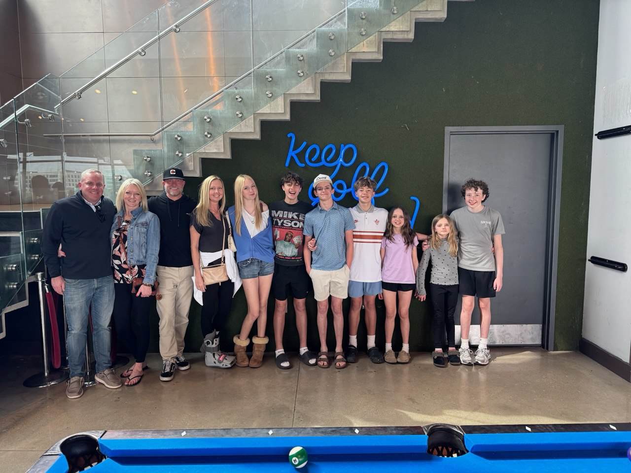 The whole family together