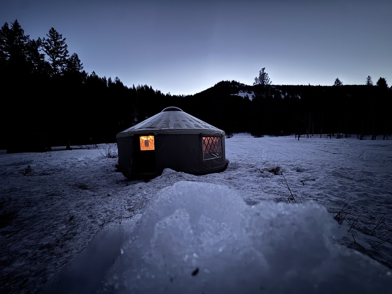Starting over - father and son yurt adventure in Jackson Hole representing faith and fatherhood